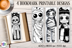 Halloween Bookmarks, Gothic Black and White Bookmarks Product Image 1