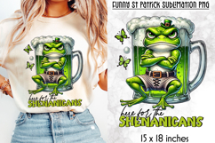 Funny St Patrick Frog Sublimation Bundle, Sarcastic Quotes Product Image 15