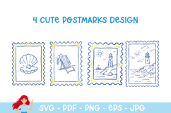 Summer Italy postmark, mail delivery stamps Product Image 1