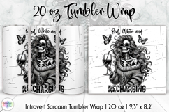 Sarcastic Skeleton Tumbler PNG, Wine Lover Dark Humour PNG Product Image 1