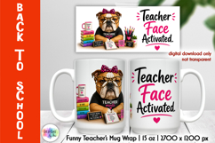 Funny Teacher Mug Wrap Sublimation, Back to School Product Image 1