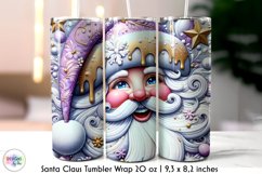 Santa Claus Tumbler Wrap, Christmas Tumbler Sublimation Product Image 1