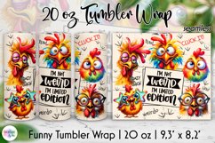 Funny Chickens Tumbler Wrap, Sarcastic Quotes Tumbler Wrap Product Image 1