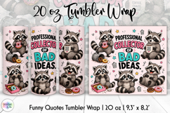 Funny Raccoon Tumbler Wrap, Funny Racoon Tumbler Design Product Image 1