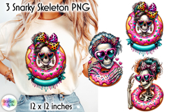 Funny Snarky Skeleton Clipart, Sarcastic Skeleton Clipart Product Image 1
