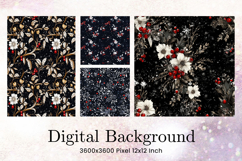 Flower Pattern Background Wallpaper Digital Paper_12 Product Image 1