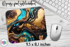 Abstract Fluid Art Mouse Pad, Marble Texture Mouse Pad Print Product Image 1