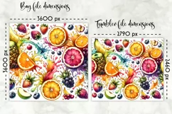 Lunch Bag Sublimation | Fruits and Berries Lunch Bag Print Product Image 2