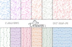 12 Printable Papers for Cardmaking Flowers and Branches