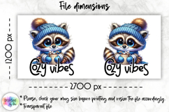 Cute Winter Animals Mag Wrap, Hot Cocoa Mug Wrap PNG Product Image 2