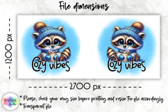 Cute Winter Animals Mag Wrap, Hot Cocoa Mug Wrap PNG Product Image 3