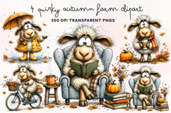 Quirky Autumn Farm Clipart PNG Product Image 1