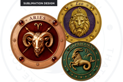 Renaissance Zodiac signs Clipart Set, Astrology, horoscope Product Image 5