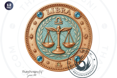 Renaissance Zodiac signs Clipart Set, Astrology, horoscope Product Image 8