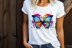 Butterfly Sublimation | Watercolour Colourful Butterfly PNG Product Image 2