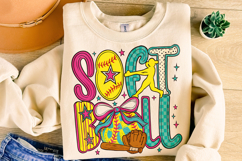 Retro Softball PNG, Softball Mama PNG, Game Day Softball PNG Product Image 3