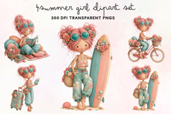 Summer Beach Cat Clipart PNG Product Image 1