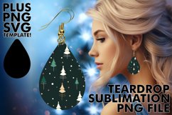 Festive Teardrop Earring Watercolor Art Product Image 1