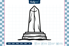 Tombstone Bold Line SVG Halloween Graveyard Cut File Product Image 1