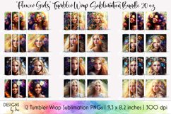 Tumbler Wrap 20 oz Bundle | Flower Girls | Summer Girls PNGs Product Image 1