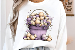 Watercolor Purple Easter Clipart Product Image 3