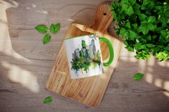 12 watercolor urban skyscrapers tall buildings jungle foliage modern cityscape city design wrap sublimation bundle for mug