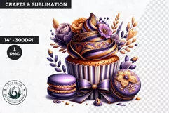 Happy Womens day Cupcake Clipart, 8th of march, Woman power Product Image 1