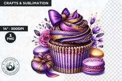 Happy Womens day Cupcake Clipart, 8th of march, Woman power Product Image 1