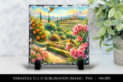 12x12 Spanish Landscape Sublimation Design PNG Product Image 1