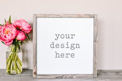 12x12 Wood Sign Mockup| Styled Photography | Digital Mockup Product Image 1