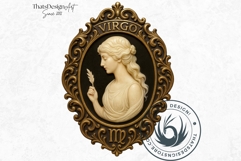 Vintage Zodiac Cameo Clipart Antique Horoscope Graphics PNG Product Image 10