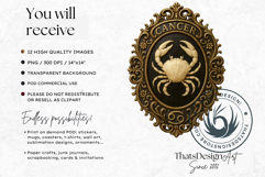 Vintage Zodiac Cameo Clipart Antique Horoscope Graphics PNG Product Image 2