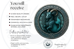 Elemental Zodiac Clipart Rune Stone Horoscope Graphics PNG Product Image 2