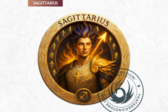 Elemental Zodiac Clipart Rune Stone Horoscope Graphics PNG Product Image 7