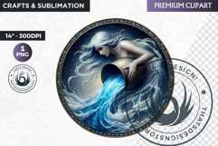 Aquarius Zodiac sign Clipart, Astrology, horoscope sign Product Image 1