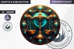 Libra Zodiac sign Clipart, Astrology, horoscope sign Product Image 1