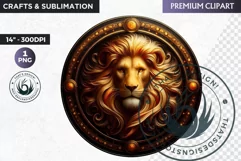 Leo Zodiac sign Clipart, Astrology, horoscope sign Product Image 1