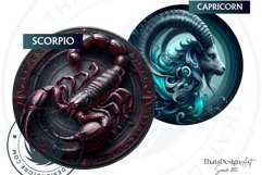 Zodiac signs Clipart Set, Astrology, horoscope sublimation Product Image 5