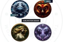 Zodiac signs Clipart Set, Astrology, horoscope sublimation Product Image 7