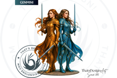 Warriors Zodiac Clipart Set, Astrology,horoscope sign png Product Image 10