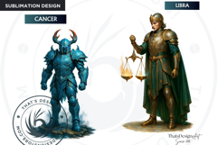 Warriors Zodiac Clipart Set, Astrology,horoscope sign png Product Image 8