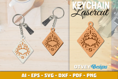 Zodiac Keychain Lasercut | Keychain Design Lasercut Product Image 1
