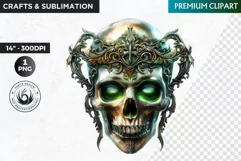 Virgo Sign, Zodiac Skull Clipart, Horoscope clipart PNG Product Image 1