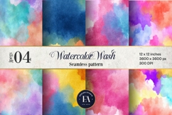 Watercolor Wash Digital Paper | Seamless Rainbow Texture Product Image 1