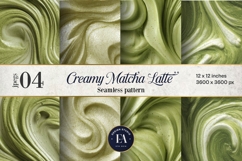 Matcha Latte Swirl Pattern, Creamy Matcha Abstract Paper Product Image 1
