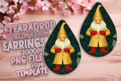 Dynamic Teardrop Earrings Artwork PNG , Gnome Product Image 1