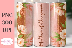 Wedding Tumbler Wrap sublimation PNG, Copper floral tumbler Product Image 12