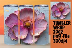 Vibrant Petals: Sublimation Tumbler Wrap Product Image 1