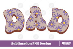 dad Png Retro Flowers Mother&#039;s Day Floral Mom Sublimation Product Image 1