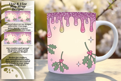 Happy 15oz Mug Wrap Png Template , Christmas Product Image 1
